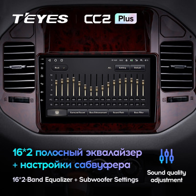 Штатная магнитола TEYES CC2 Plus 9.0" 3 Gb для Mitsubishi Pajero 1999-2006