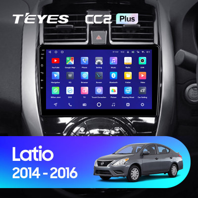 Штатная магнитола TEYES CC2 Plus 10.2" 3 Gb для Nissan Latio 2014-2016