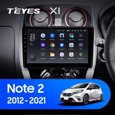 Штатная магнитола TEYES X1 10.2" 2 Gb для Nissan Note 2012-2021