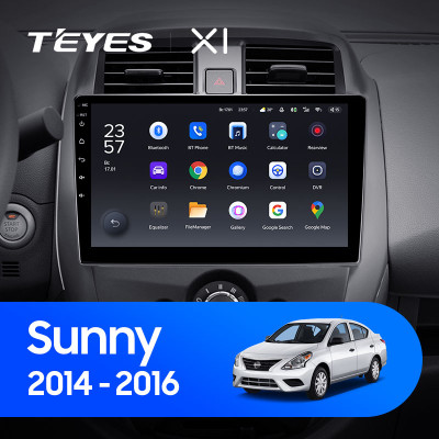 Штатная магнитола TEYES X1 10.2" 2 Gb для Nissan Sunny 2014-2016
