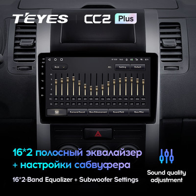 Штатная магнитола TEYES CC2 Plus 10.2" 4 Gb для Nissan X-Trail 2007-2015