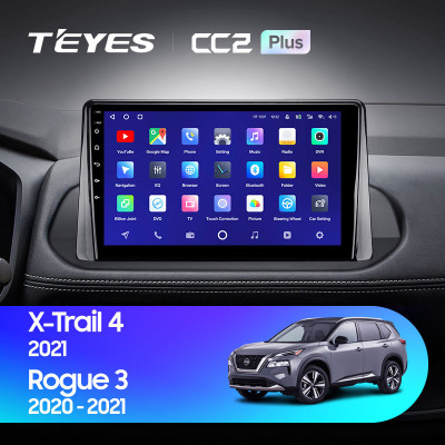 Штатная магнитола TEYES CC2 Plus 10.2" 4 Gb для Nissan X-Trail 2020-2021
