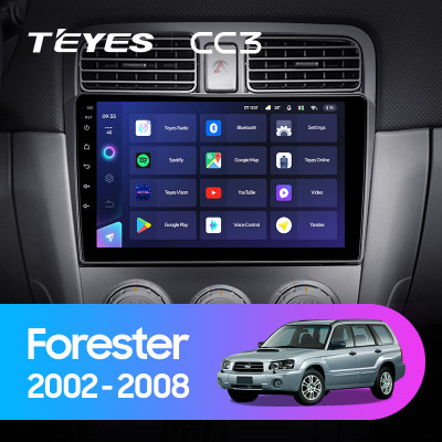 Штатная магнитола TEYES CC3 9.0" 6 Gb для Subaru Forester 2002-2008