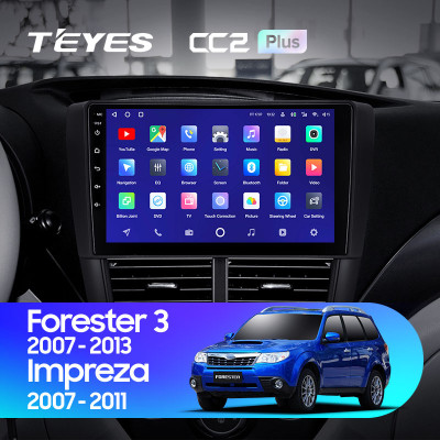 Штатная магнитола TEYES CC2 Plus 9.0" 4 Gb для Subaru Forester 2007-2013