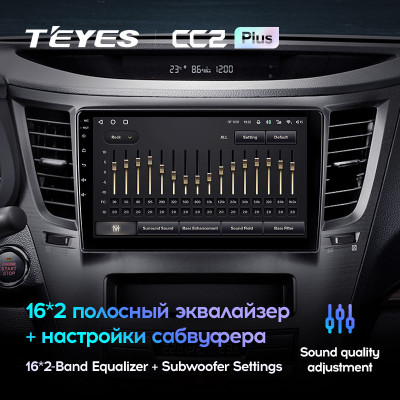 Штатная магнитола TEYES CC2 Plus 9.0" 3 Gb для Subaru Legacy 2009-2014