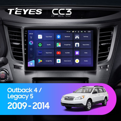 Штатная магнитола TEYES CC3 9.0" 6 Gb для Subaru Outback 2009-2014 A