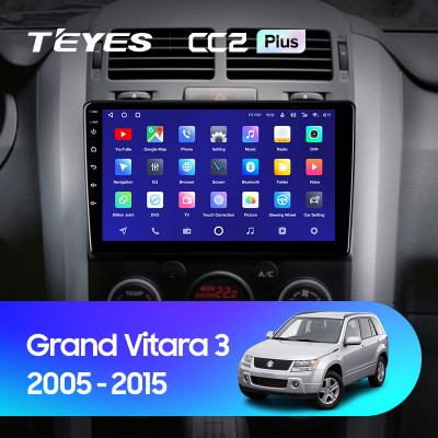 Магнитола CC2 Plus 3 Gb 9.0" для Suzuki Grand Vitara 3 【0 Din】 2005-2015 [B]