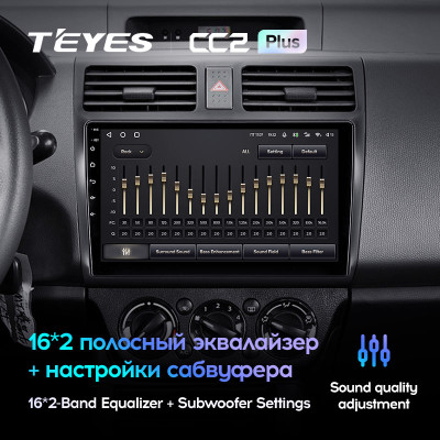 Штатная магнитола TEYES CC2 Plus 10.2" 4 Gb для Suzuki Swift 2003-2010