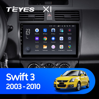 Штатная магнитола TEYES X1 10.2" 2 Gb для Suzuki Swift 2003-2010
