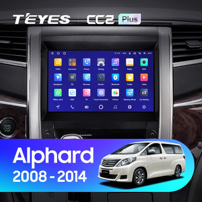 Штатная магнитола TEYES CC2 Plus 10.2" 3 Gb для Toyota Alphard 2008-2015