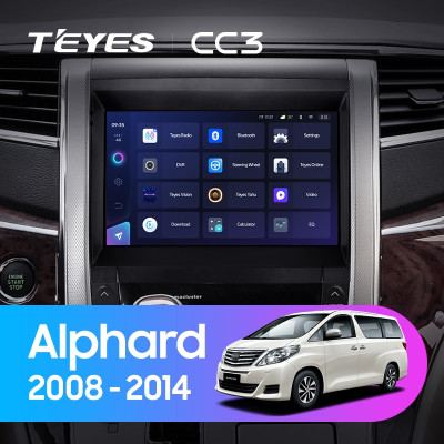 Штатная магнитола TEYES CC3 10.2" 6 Gb для Toyota Alphard 2008-2015