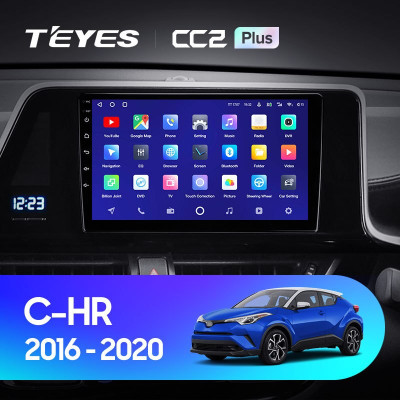 Штатная магнитола TEYES CC2 Plus 9.0" 6 Gb для Toyota C-HR 2016-2020 C