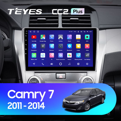 Штатная магнитола TEYES CC2 Plus 10.2" 6 Gb для Toyota Camry 2011-2014 B