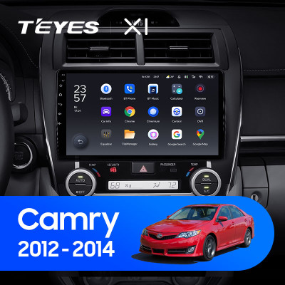 Штатная магнитола TEYES X1 10.2" 2 Gb для Toyota Camry 2012-2014