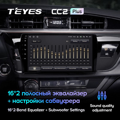Штатная магнитола TEYES CC2 Plus 10.2" 4 Gb для Toyota Corolla 2016-2020 C
