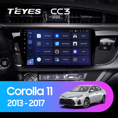 Штатная магнитола TEYES CC3 9.0" 4 Gb для Toyota Corolla 2016-2020 B