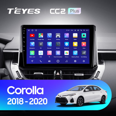 Штатная магнитола TEYES CC2 Plus 10.2" 3 Gb для Toyota Corolla 2018-2020 A
