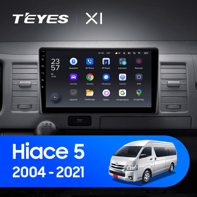 Штатная магнитола TEYES X1 10.2" 2 Gb для Toyota Hiace 2004-2021