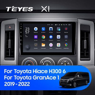 Штатная магнитола TEYES X1 9.0" 2 Gb для Toyota Hiace 2019-2022