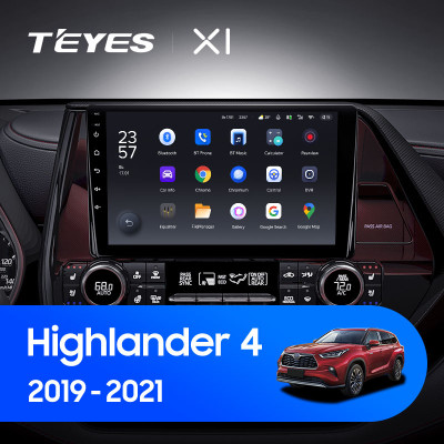Штатная магнитола TEYES X1 9.0" 2 Gb для Toyota Highlander 2019-2021 A