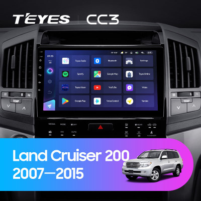 Штатная магнитола TEYES CC3 10.2" 6 Gb для Toyota Land Cruiser 2007-2015 B