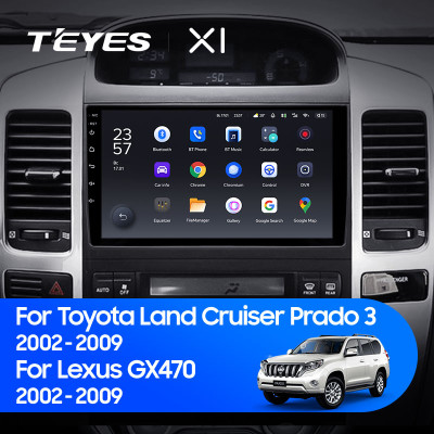 Штатная магнитола TEYES X1 9.0" 2 Gb для Toyota Land Cruiser Prado 2002-2009 A