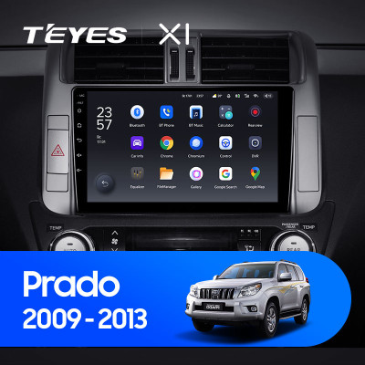 Штатная магнитола TEYES X1 9.0" 2 Gb для Toyota Land Cruiser Prado 2009-2013 C