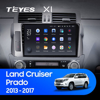 Штатная магнитола TEYES X1 10.2" 2 Gb для Toyota Land Cruiser Prado 2013-2017