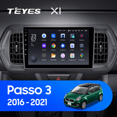 Штатная магнитола TEYES X1 9.0" 2 Gb для Toyota Passo 2016-2021