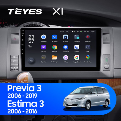 Штатная магнитола TEYES X1 10.2" 2 Gb для Toyota Previa 2006-2019