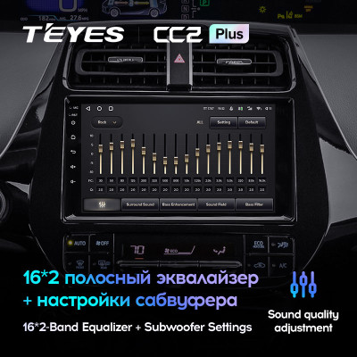Штатная магнитола TEYES CC2 Plus 9.0" 6 Gb для Toyota Prius 2015-2020