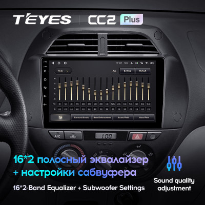 Штатная магнитола TEYES CC2 Plus 9.0" 4 Gb для Toyota RAV4 2000-2003