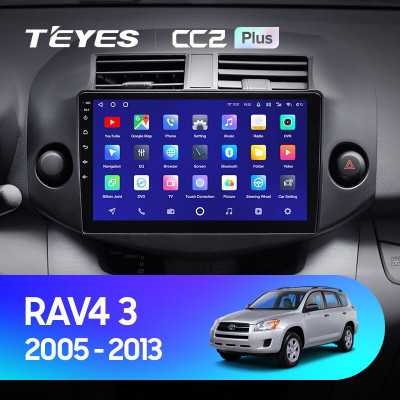 Штатная магнитола TEYES CC2 Plus 10.2" 6 Gb для Toyota RAV4 2005-2013 A