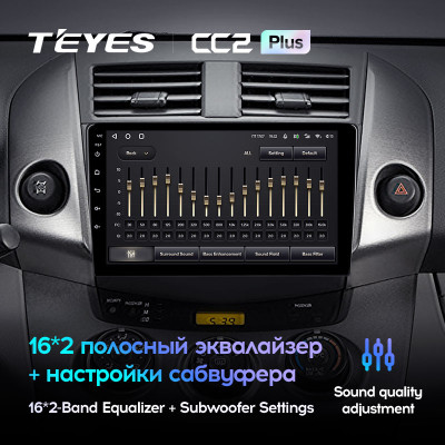 Штатная магнитола TEYES CC2 Plus 10.2" 4 Gb для Toyota RAV4 2005-2013 A