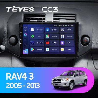 Штатная магнитола TEYES CC3 10.2" 4 Gb для Toyota RAV4 2005-2013 A