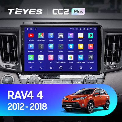Штатная магнитола TEYES CC2 Plus 9.0" 3 Gb для Toyota RAV4 2012-2018 B