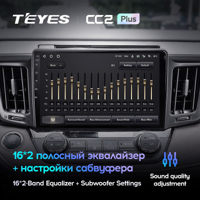 Штатная магнитола TEYES CC2 Plus 9.0" 3 Gb для Toyota RAV4 2012-2018 B
