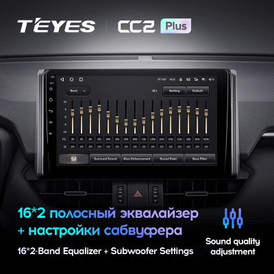 Штатная магнитола TEYES CC2 Plus 10.2" 6 Gb для Toyota RAV4 2018-2020