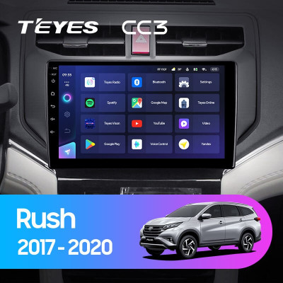 Штатная магнитола TEYES CC3 9.0" 4 Gb для Toyota Rush 2017-2020
