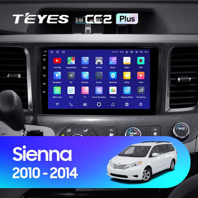 Штатная магнитола TEYES CC2 Plus 9.0" 3 Gb для Toyota Sienna 2010-2014 B