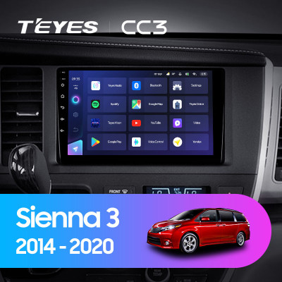 Штатная магнитола TEYES CC3 9.0" 6 Gb для Toyota Sienna 2014-2020