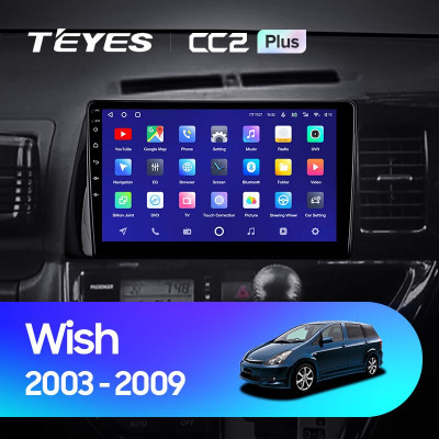Штатная магнитола TEYES CC2 Plus 10.2" 3 Gb для Toyota Wish 2003-2009
