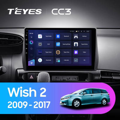 Штатная магнитола TEYES CC3 10.2" 3 Gb для Toyota Wish 2009-2017
