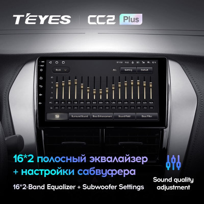 Штатная магнитола TEYES CC2 Plus 9.0" 3 Gb для Toyota Yaris 2017-2020 A